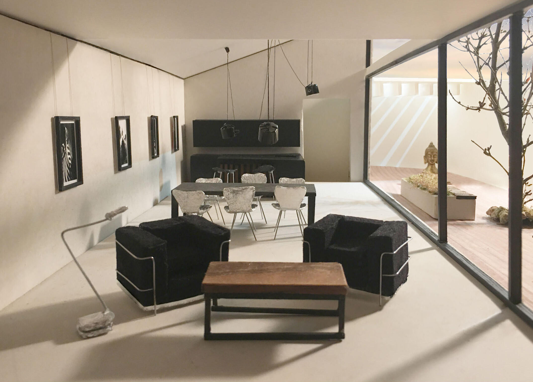 Modellfoto des Wohnraumes II